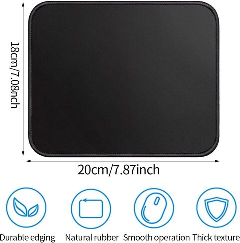 Small Mouse Pad, Horizontal and Vertical Flexible Use, Traveling, Wireless Laptops, Keyboard Trays, Offices, Black in Saudi Arabia