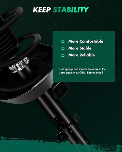 SCITOO Front Strut Assembly Automotive Replace 172971 172970 Quick Struts Shock for Honda for Accord - Set of 2 in Saudi Arabia