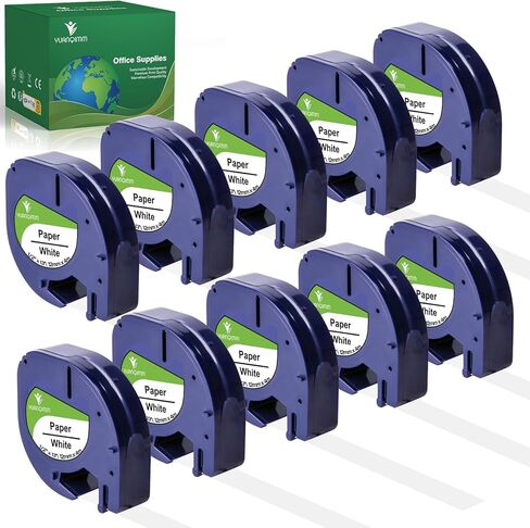 8-Pack 16952 Clear Plastic Labels Compatible with Dymo Letratag Refills Transparent S0721530 Label Tape for LetraTag Label Maker LT-100T LT-100H QX50 Printer, 12mm x 4m, 1/2" x 13' in Kuwait