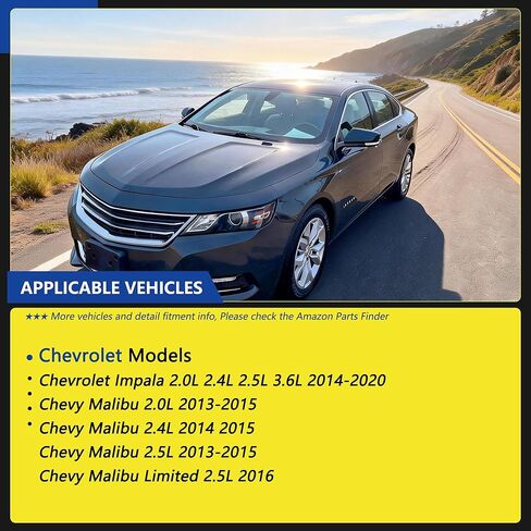 مستشعر سرعة العجلات ABS مناسب لسيارة شيفروليه ماليبو 2013 2014 2015، شيفروليه إمبالا 2014 2015 2016 2017 2018 2019 2020، جانب السائق والراكب الأمامي، قطعتان in Kuwait