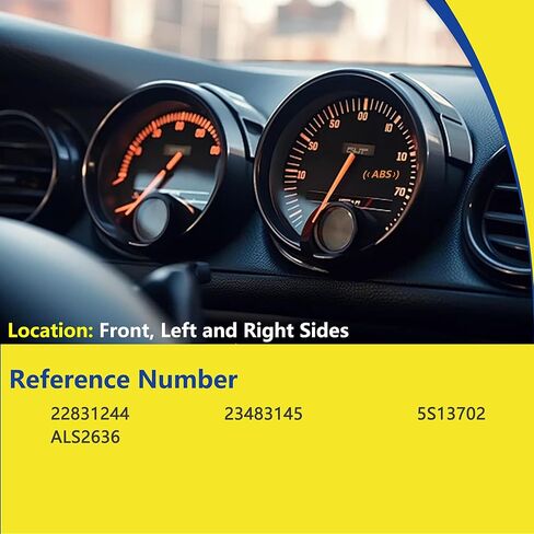 مستشعر سرعة العجلات ABS مناسب لسيارة شيفروليه ماليبو 2013 2014 2015، شيفروليه إمبالا 2014 2015 2016 2017 2018 2019 2020، جانب السائق والراكب الأمامي، قطعتان in Kuwait