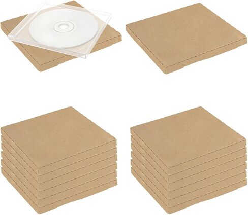 25 قطعة من صندوق بريد الأقراص المضغوطة، صناديق شحن بنية اللون مقاس 4.96 × 5.7 × 0.47 بوصة، أكياس بريد مموجة، لنقل البريد المنزلي والشحن والتخزين والهدايا in Kuwait