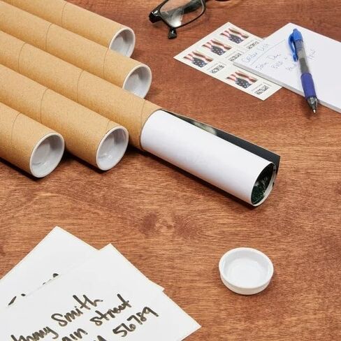 Mailing Tubes with Caps, 2 in x 24 in - 1 Pack - Kraft - for Shipping, Packing, Bulk Round Packaging, Cardboard Mailers, Poster, Art Prints, Maps, Blueprint in Saudi Arabia