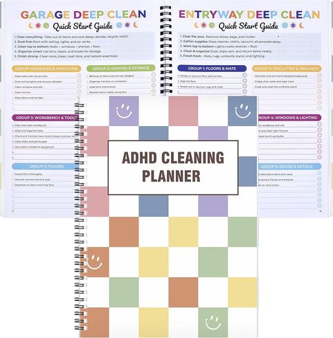 ADHD Cleaning Planner for Adults - Cleaning Schedule and Checklist Organizer for Adults and Teens - Daily, Weekly & Monthly Household Cleaning Checklist for ADHD Minds - Stress-Free Housework in Saudi Arabia