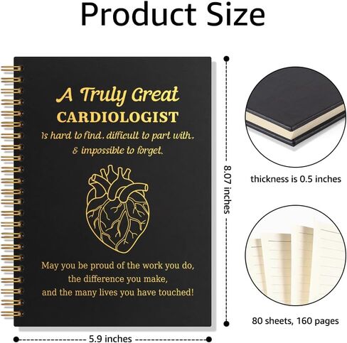 A Truly Great Cardiologist Lined Spiral Notebook, Funny 160 Pages Ruled Hardcover Notebook for Medical, Cardiologist Christmas Birthday Thank You Gifts, Graduation Gifts for Cardiology Student in Saudi Arabia