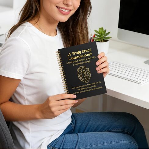 A Truly Great Cardiologist Lined Spiral Notebook, Funny 160 Pages Ruled Hardcover Notebook for Medical, Cardiologist Christmas Birthday Thank You Gifts, Graduation Gifts for Cardiology Student in Saudi Arabia