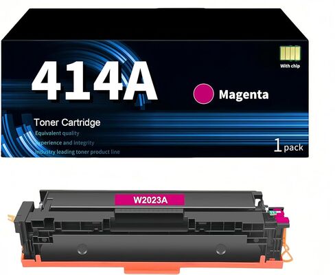 414A 414X Magenta Toner Cartridge: (with Chip) Compatible Replacement for HP 414A 414X W2023A W2023X Work for HP414A Color Pro MFP M479fdw M479fdn M454dw M454dn M479dw m479 m454 Printer Ink (1-Pack) in Saudi Arabia