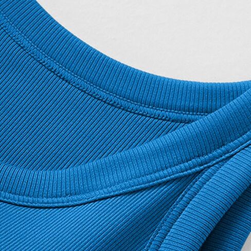 Womens Tank Top Built in Bra Scoop Neck Padded Knit Summer Tank Tops Sports Athletic Workout Support Cami Top in Saudi Arabia
