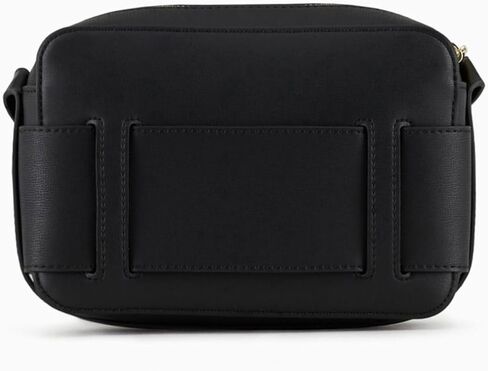 Armani Exchange Women's Logo Placket Top Zip Camera Crossbody Bag, Black, One Size in Saudi Arabia