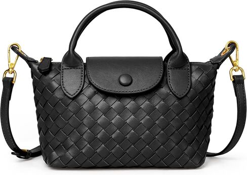 محافظ جورين المنسوجة يدويًا للنساء، حقيبة صغيرة تمر بالجسم. حقيبة بمقبض علوي، محفظة صغيرة من الجلد النباتي المضفر in Kuwait