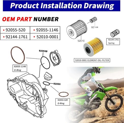 3 قطعة طقم استبدال عنصر فلتر الزيت لكاواساكي KX250 2019-2025 /KX250F 2005-2020/ سوزوكي RMZ250 2004-2006 RMZ KX 250 250F in Saudi Arabia