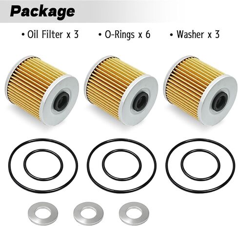 Oil Filter Kit Compatible with Kawasaki Bayou 220 250 300 Lakota 300 (3Pcs）1988-2011 in Kuwait
