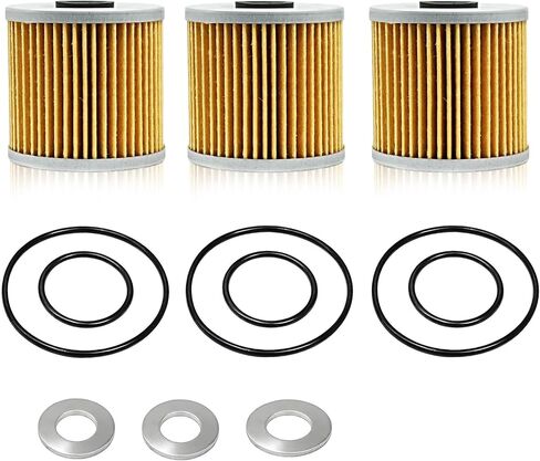 Oil Filter Kit Compatible with Kawasaki Bayou 220 250 300 Lakota 300 (3Pcs）1988-2011 in Kuwait