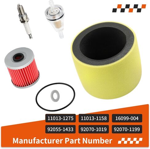 For Kawasaki Bayou 220 250 300 KLF220 KLF250 KLF300 Air Filter W/Oil Filter + Spark Plug 1988-2011 11013-1275 in Saudi Arabia