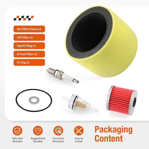 For Kawasaki Bayou 220 250 300 KLF220 KLF250 KLF300 Air Filter W/Oil Filter + Spark Plug 1988-2011 11013-1275 in Saudi Arabia