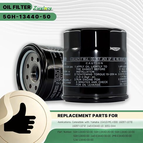 5GH-13440-50-00 Oil Filter, fit Ya-m-ha 5GH-13440-00-00 5GH-13440-10-00 5GH-13440-30-00 5GH-13440-70-00 5GH-13440-71-00 and fit Toh-atsu H-on-da 9.9-115 HP Outboards in Kuwait