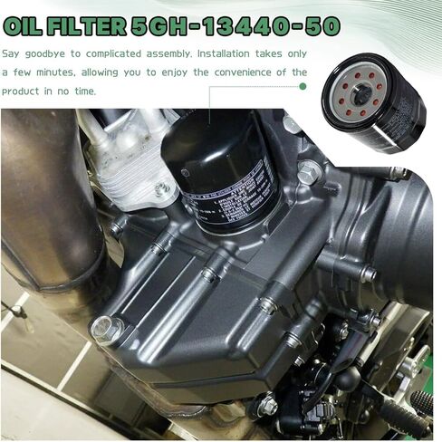 5GH-13440-50-00 Oil Filter, fit Ya-m-ha 5GH-13440-00-00 5GH-13440-10-00 5GH-13440-30-00 5GH-13440-70-00 5GH-13440-71-00 and fit Toh-atsu H-on-da 9.9-115 HP Outboards in Kuwait