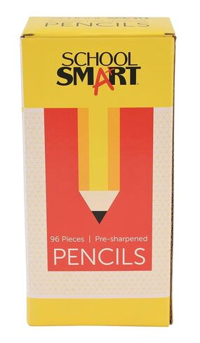 School Smart No 2 Pencils, Pre-Sharpened, Hexagonal with Latex-Free Erasers, Pack of 96 in Saudi Arabia