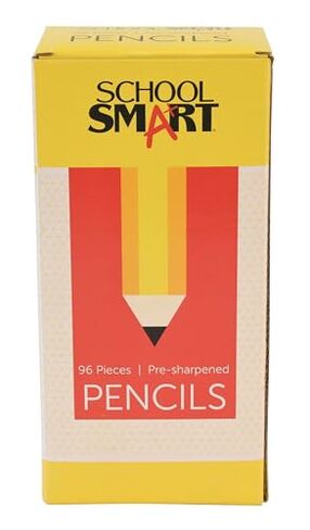School Smart No 2 Pencils, Pre-Sharpened, Hexagonal with Latex-Free Erasers, Pack of 96 in Saudi Arabia