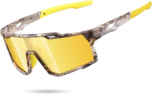 نظارات رؤية ليلية مستقطبة لركوب الدراجات للرجال بإطار كبير الحجم لقيادة الدراجة الجبلية نظارات عدسات صفراء مضادة للوهج in Kuwait