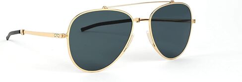 حافظة ألومنيوم ThinOptics Milano + نظارة شمسية Aviator، إطار ذهبي/عدسة G15، 54 مم in Saudi Arabia