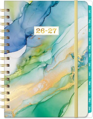 Planner 2026-2027 - 2026-2027 Plannner, Jul. 2026 - Jun. 2027, 26-27 Planner Weekly and Monthly, Calendar Planner, 6.3" x 8.4", Tabs, Hardcover, Back Pocket in Saudi Arabia