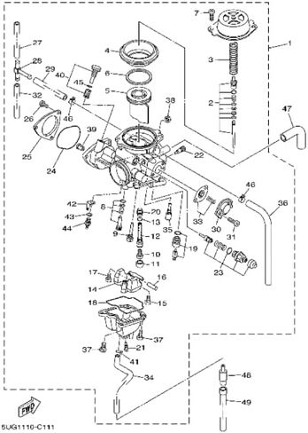 Carburetor Fits Yamaha Grizzly 660 YFM660 (2002-2008), GRIZZLY YFM600 (1998-2001) in Saudi Arabia
