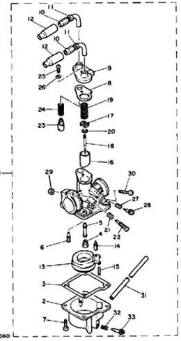 Carburetor Fits Yamaha PW50 Y-ZINGER (1981-2009) in Saudi Arabia