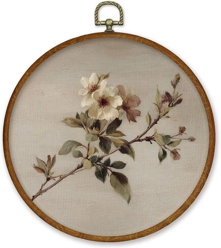 Luipk Vintage Butterfly Oval Wall Art Decor, Rustic Cottagecore Butterfly Canvas Art Framed, Neutral Farmhouse Moth Oval Wall Hanging Decorations for Home Bedroom Living Room Decor, 8.6x11.4in in Saudi Arabia