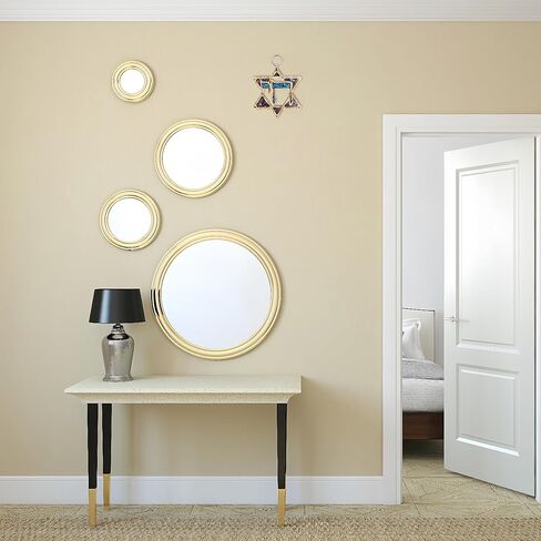 My Daily Styles Jewish Wooden Hebrew Chai Star of David Wall Decor with Simulated Gemstones - Made in Israel in Kuwait