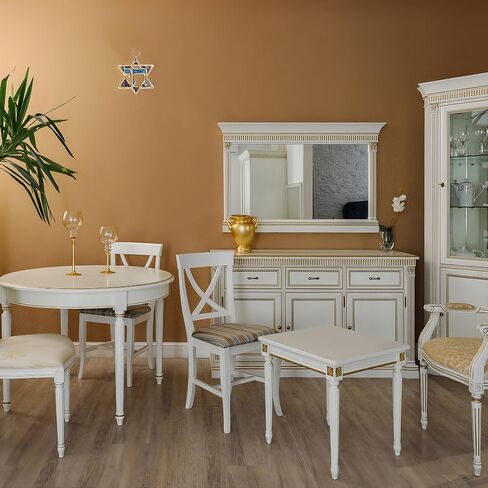 My Daily Styles Jewish Wooden Hebrew Chai Star of David Wall Decor with Simulated Gemstones - Made in Israel in Kuwait