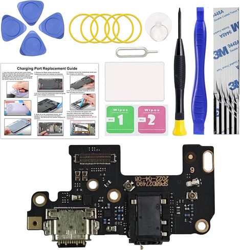 Charging Port Replacement Kit Compatible with Moto G Stylus 2022 5G US Version, Dock Board USB-C Connector Only for Moto G Stylus 2022 5G XT2215, with Instruction Manual, Toolkit in Saudi Arabia
