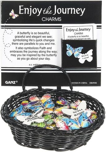 Ganz Keepsake Enjoy The Journey Colorful Butterfly Pocket Charm (Blessing) in Saudi Arabia