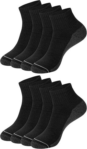 Hanes mens Crew Socks Pack, 8 Pairs, Max Cushion Moisture-wicking Ankle Socks for Men, Cushioned Ankle Length in Saudi Arabia