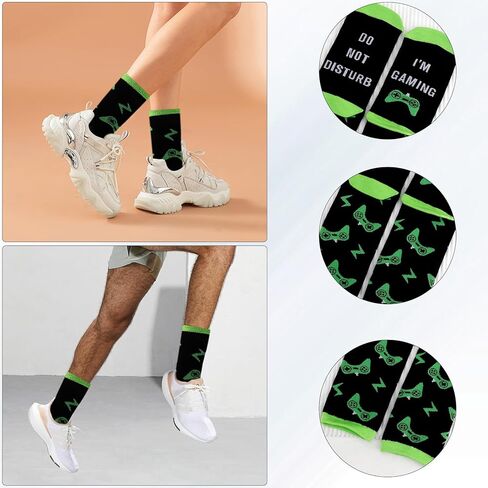 Gamer Gifts for Men, Boys, Women, Girls, Gaming Gifts Christmas Birthday Stocking Stuffers Fathers Day Valentines Day Gift Ideas for Gamers Funny Game Socks for Game Lovers, Boyfriend, Friend in Saudi Arabia