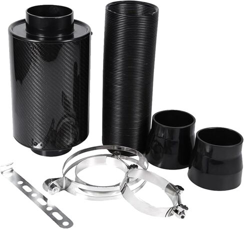 Air Intake Hose Car 3 Inch Universal Carbon Fiber Air Filter Feed Enclosed Intake Hose Kit Flexible Air Filter Intake Hose in Kuwait