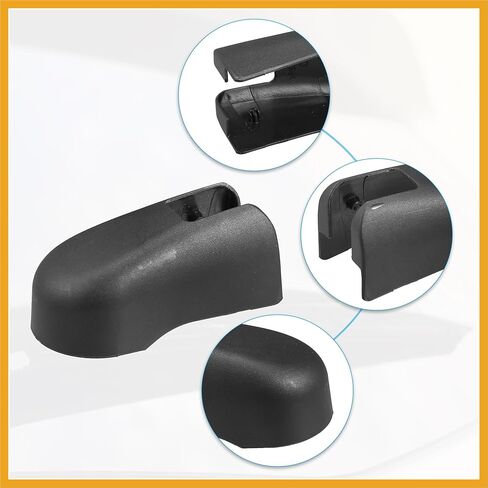 غطاء ذراع ممسحة الزجاج الأمامي الخلفي مناسب لسيارة Honda Fit 2015-2020 رقم 76721-T5A-003 - عبوة من قطعة واحدة بديلة باللون الأسود in Kuwait