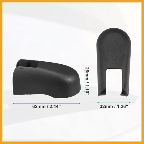 غطاء ذراع ممسحة الزجاج الأمامي الخلفي مناسب لسيارة Honda Fit 2015-2020 رقم 76721-T5A-003 - عبوة من قطعة واحدة بديلة باللون الأسود in Kuwait