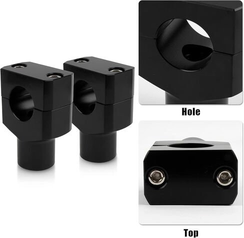 PSLER Motorcycle Handlebar Riser Clamp Handle Bar Riser Clamp Kit for Touring Sportster Touring Road King Electra Street Glide 1996-2022, 1" 25MM Black in Saudi Arabia