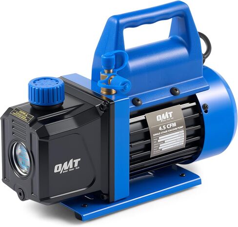 OMT Vacuum Pump, 1 Stage HVAC Vacuum Pump 4.5cfm AC Vacuum Pump, 1/3hp 110V Air Conditioning Vacuum Pump Kit for R134a R410a R12 R22 Systems, Vacuum Pump Automotive, 250ml Oil Included in Kuwait