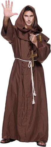 EraSpooky Adult Men Friar Medieval Hooded Robe Monk Renaissance Priest Costume in Saudi Arabia