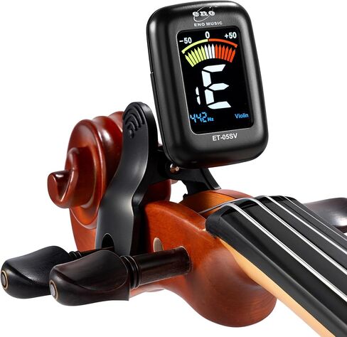 ENO MUSIC Professional Violin Viola Tuner, Colorful LCD Display Easy Control Clip on Accurate Violin Tuner in Kuwait