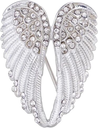 Angel Wing Brooch Pin for Women Fashion Colorful Rhinestone Enamel Fairy Elf Wings Brooch Pin Birthday Party Dresses Clothing Accessories Jewelry in Saudi Arabia