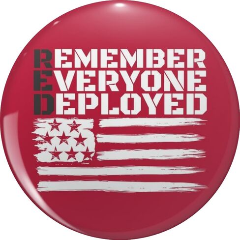 Remember Everyone Deployed RED Friday Military Support Troops Flag Pin Lapel Pin Brooch Steel Pins Badge 0.75" in Saudi Arabia