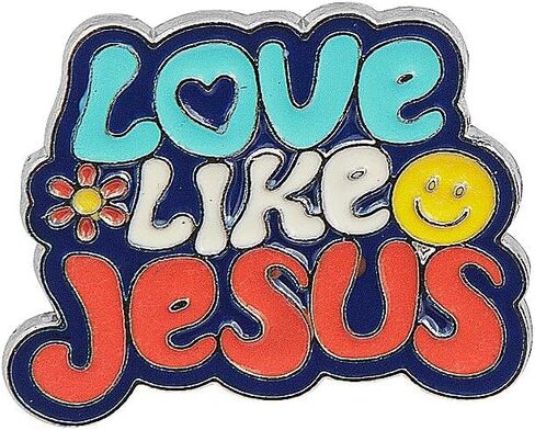 دبوس طية صدر ديني، تصميم Love Like Jesus، بروش مزخرف لحقائب الظهر والقبعات، أظهر إيمانك مع هذا الدبوس اللافت للنظر in Saudi Arabia