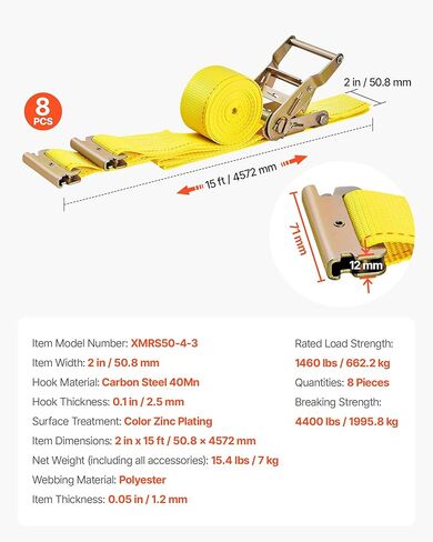 أشرطة سقاطة VEVOR E-Track، 8 عبوات مقاس 2 × 15 بوصة من ربطات البضائع الثقيلة، قوة كسر 4400 رطل، ربط قياسي للمسار الإلكتروني، تجهيزات زنبركية للمسار الإلكتروني لشاحنات البضائع والشاحنات والمقطورات in Saudi Arabia