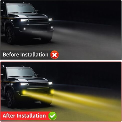 Car High Power Fog Lamp for 2024 2025 2026 Toyota Land Cruiser 250 1958 Prado Lc250 J250 Led Lens Front Fog Lamp Decorative Lamp Exterior Modification Accessories in Kuwait