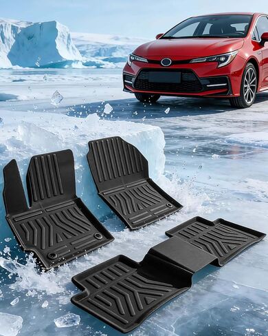 for Toyota Corolla Floor Mats 2026-2020 (Not for Hatchback/Cross), Full Set for Corolla All Weather Rubber Heavy Duty Cargo Liners Trunk, Car Carpet Cover Accessories in Kuwait