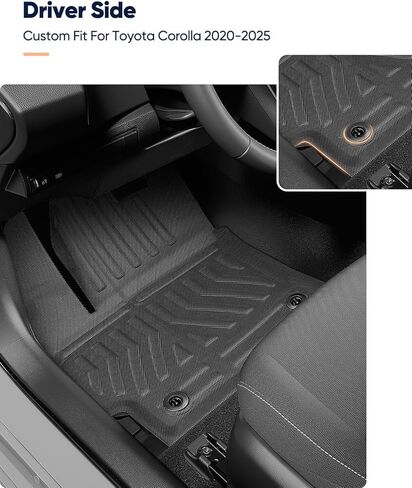 for Toyota Corolla Floor Mats 2026-2020 (Not for Hatchback/Cross), Full Set for Corolla All Weather Rubber Heavy Duty Cargo Liners Trunk, Car Carpet Cover Accessories in Kuwait