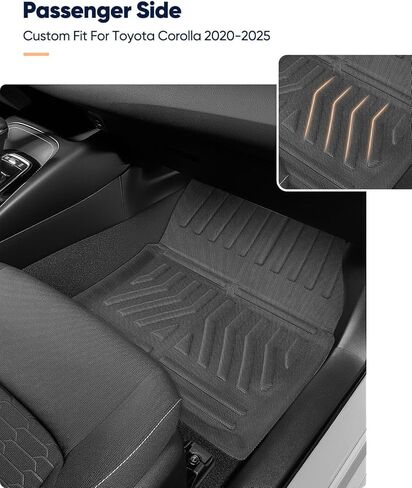 for Toyota Corolla Floor Mats 2026-2020 (Not for Hatchback/Cross), Full Set for Corolla All Weather Rubber Heavy Duty Cargo Liners Trunk, Car Carpet Cover Accessories in Kuwait